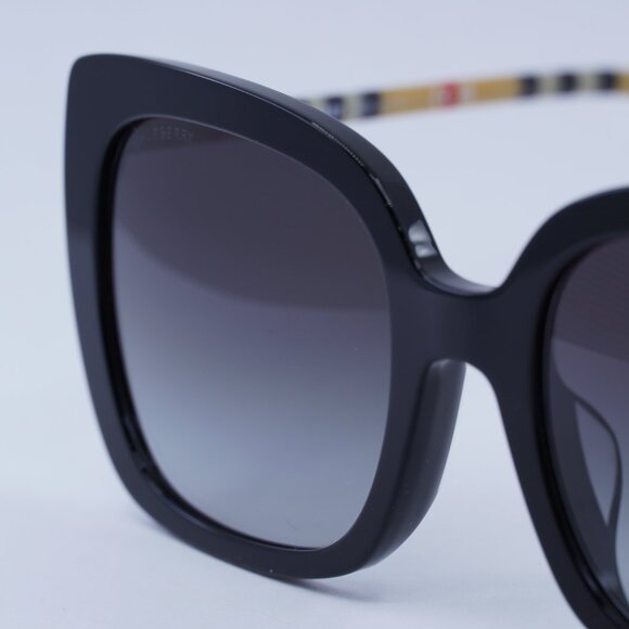 Burberry BE4323F 38538G Sunglasses Black/Brown Square Frame, Grey Lenses main image 12